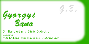 gyorgyi bano business card