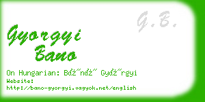 gyorgyi bano business card